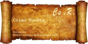 Csima Renáta névjegykártya