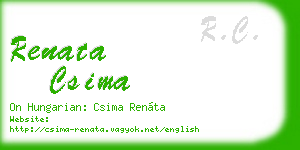 renata csima business card